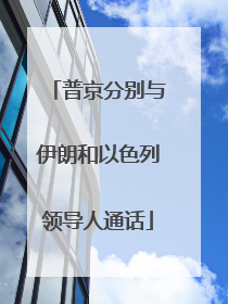 普京分别与伊朗和以色列领导人通话