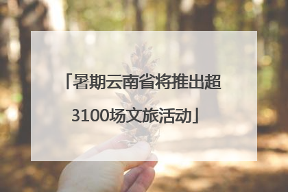 暑期云南省将推出超3100场文旅活动
