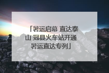 暑运启幕 直达泰山 冠县火车站开通暑运直达专列