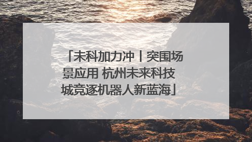 未科加力冲丨突围场景应用 杭州未来科技城竞逐机器人新蓝海