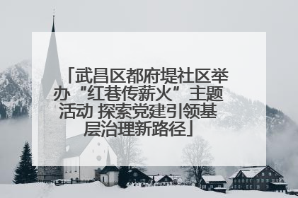 武昌区都府堤社区举办“红巷传薪火”主题活动 探索党建引领基层治理新路径