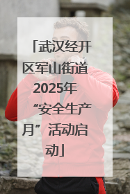 武汉经开区军山街道2025年“安全生产月”活动启动