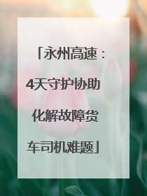 永州高速：4天守护协助 化解故障货车司机难题
