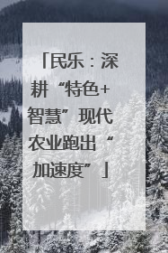 民乐：深耕“特色+智慧”现代农业跑出“加速度”