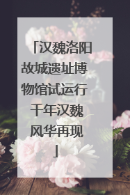 汉魏洛阳故城遗址博物馆试运行 千年汉魏 风华再现