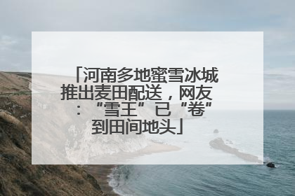 河南多地蜜雪冰城推出麦田配送，网友：“雪王”已“卷”到田间地头