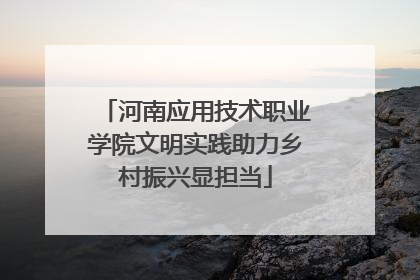 河南应用技术职业学院文明实践助力乡村振兴显担当