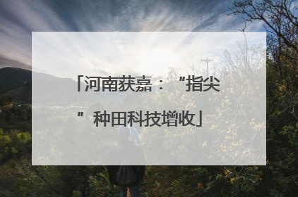 河南获嘉：“指尖”种田科技增收