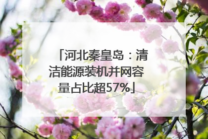 河北秦皇岛：清洁能源装机并网容量占比超57%