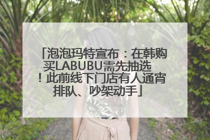 泡泡玛特宣布：在韩购买LABUBU需先抽选！此前线下门店有人通宵排队、吵架动手