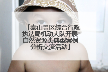 泰山景区综合行政执法局机动大队开展自然资源类典型案例分析交流活动