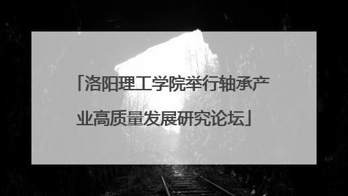 洛阳理工学院举行轴承产业高质量发展研究论坛