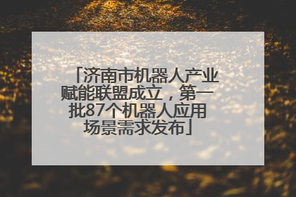 济南市机器人产业赋能联盟成立，第一批87个机器人应用场景需求发布