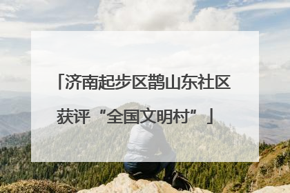 济南起步区鹊山东社区获评“全国文明村”