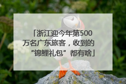 浙江迎今年第500万名广东旅客，收到的“锦鲤礼包”都有啥