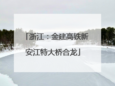 浙江：金建高铁新安江特大桥合龙