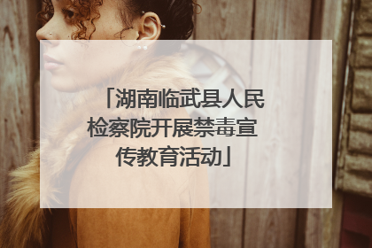 湖南临武县人民检察院开展禁毒宣传教育活动
