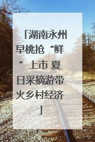 湖南永州早桃抢“鲜”上市 夏日采摘游带火乡村经济
