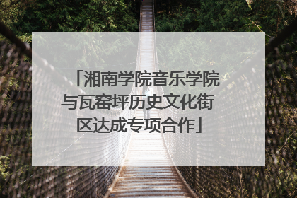 湘南学院音乐学院与瓦窑坪历史文化街区达成专项合作