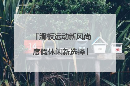 滑板运动新风尚 度假休闲新选择