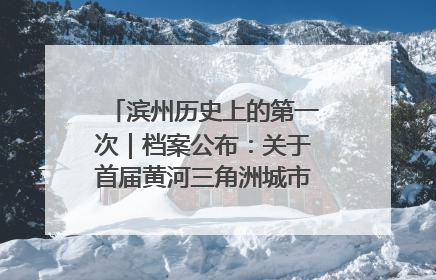 滨州历史上的第一次｜档案公布：关于首届黄河三角洲城市经济博览会暨发展论坛情况的总结报告