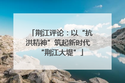 荆江评论：以“抗洪精神”筑起新时代“荆江大堤”