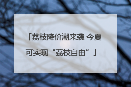 荔枝降价潮来袭 今夏可实现“荔枝自由”