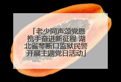 老少同声颂党恩 携手奋进新征程 湖北省琴断口监狱民警开展主题党日活动