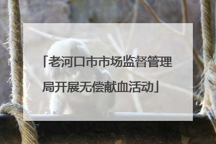 老河口市市场监督管理局开展无偿献血活动