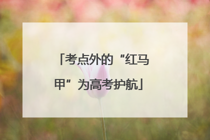 考点外的“红马甲”为高考护航