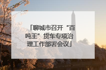 聊城市召开“百吨王”货车专项治理工作部署会议