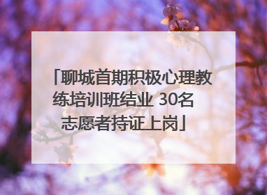聊城首期积极心理教练培训班结业 30名志愿者持证上岗