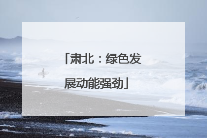 肃北：绿色发展动能强劲