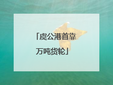 虞公港首靠万吨货轮