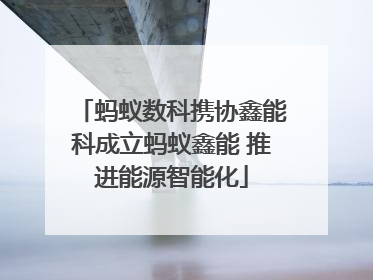 蚂蚁数科携协鑫能科成立蚂蚁鑫能 推进能源智能化