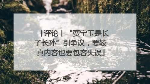 评论丨“贾宝玉是长子长孙”引争议，要较真内容也要包容失误