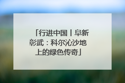 行进中国丨阜新彰武：科尔沁沙地上的绿色传奇