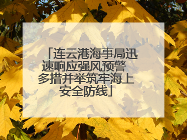 连云港海事局迅速响应强风预警 多措并举筑牢海上安全防线