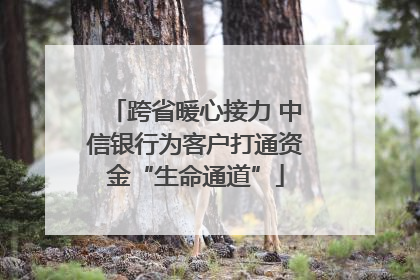 跨省暖心接力 中信银行为客户打通资金“生命通道”
