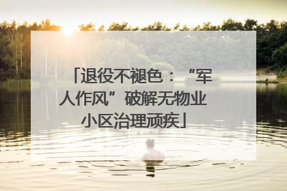 退役不褪色：“军人作风”破解无物业小区治理顽疾