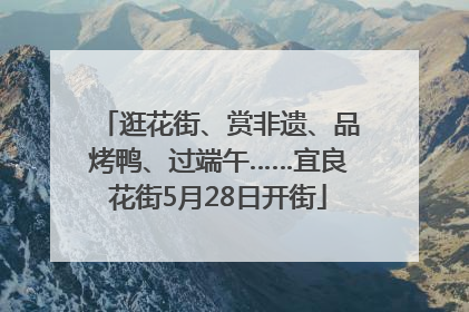 逛花街、赏非遗、品烤鸭、过端午……宜良花街5月28日开街