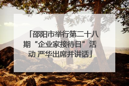 邵阳市举行第二十八期“企业家接待日”活动 严华出席并讲话