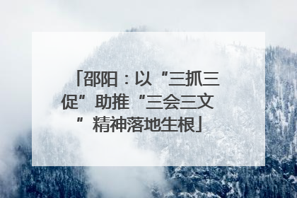 邵阳：以“三抓三促”助推“三会三文”精神落地生根