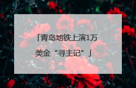 青岛地铁上演1万美金“寻主记”