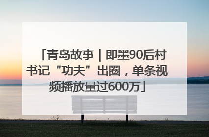 青岛故事｜即墨90后村书记“功夫”出圈，单条视频播放量过600万