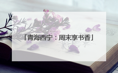 青海西宁：周末享书香
