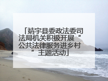 靖宇县委政法委司法局机关积极开展“公共法律服务进乡村”主题活动