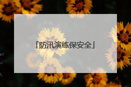 防汛演练保安全