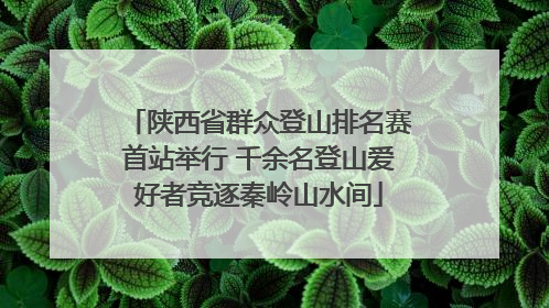 陕西省群众登山排名赛首站举行 千余名登山爱好者竞逐秦岭山水间