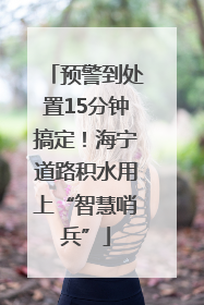 预警到处置15分钟搞定！海宁道路积水用上“智慧哨兵”
